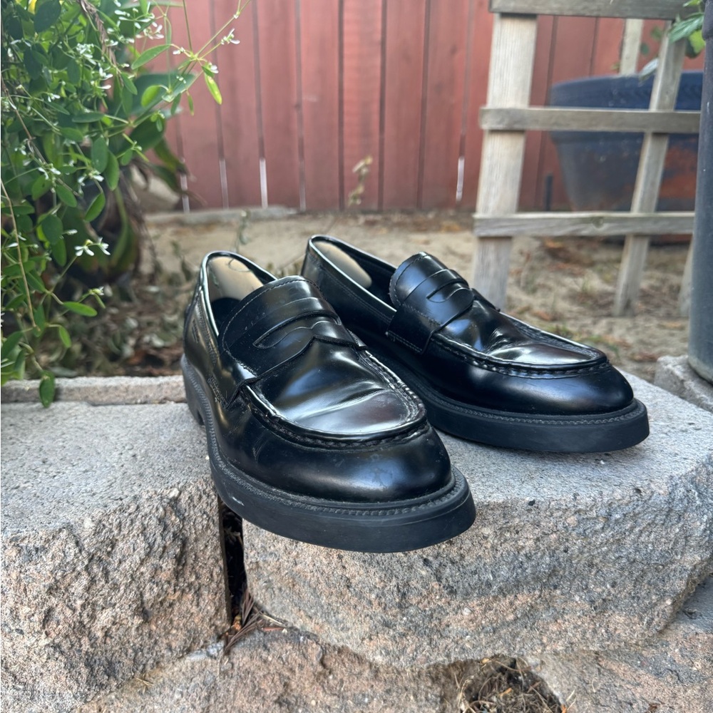 Vagabond Black Chunky Platform Loafers